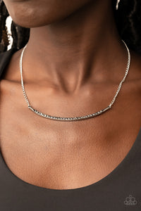 Collar Poppin Sparkle - Silver - Paparazzi